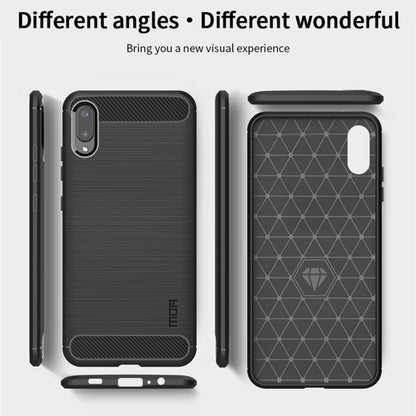 For Samsung Galaxy A02 / M02 MOFI Gentleness Series Brushed Texture Carbon Fiber Soft TPU Case(Black) - Galaxy Phone Cases by MOFI | Online Shopping South Africa | PMC Jewellery