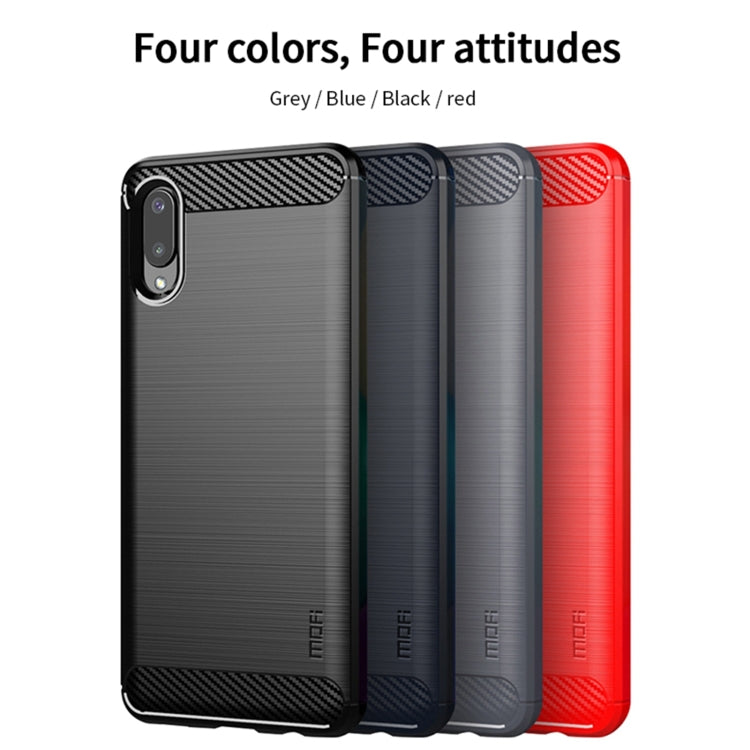 For Samsung Galaxy A02 / M02 MOFI Gentleness Series Brushed Texture Carbon Fiber Soft TPU Case(Black) - Galaxy Phone Cases by MOFI | Online Shopping South Africa | PMC Jewellery