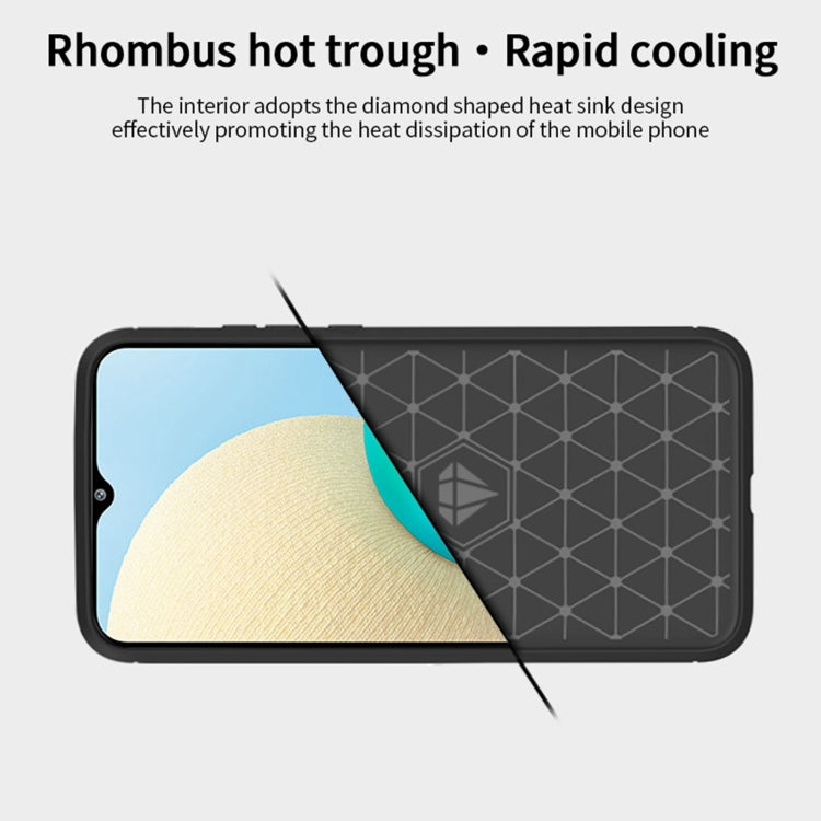 For Samsung Galaxy A02 / M02 MOFI Gentleness Series Brushed Texture Carbon Fiber Soft TPU Case(Blue) - Galaxy Phone Cases by MOFI | Online Shopping South Africa | PMC TechLife