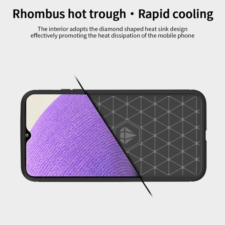 For Samsung Galaxy A32 4G(EU Version) MOFI Gentleness Series Brushed Texture Carbon Fiber Soft TPU Case(Black) - Galaxy Phone Cases by MOFI | Online Shopping South Africa | PMC TechLife