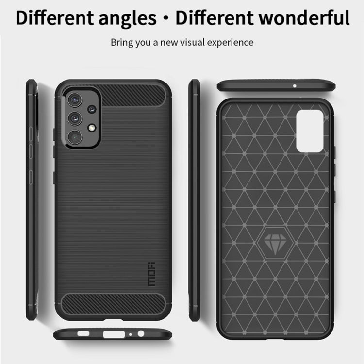 For Samsung Galaxy A32 4G(EU Version) MOFI Gentleness Series Brushed Texture Carbon Fiber Soft TPU Case(Black) - Galaxy Phone Cases by MOFI | Online Shopping South Africa | PMC TechLife