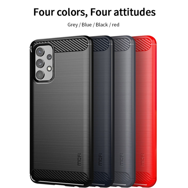 For Samsung Galaxy A32 4G(US Version) MOFI Gentleness Series Brushed Texture Carbon Fiber Soft TPU Case(Black) - Galaxy Phone Cases by MOFI | Online Shopping South Africa | PMC TechLife