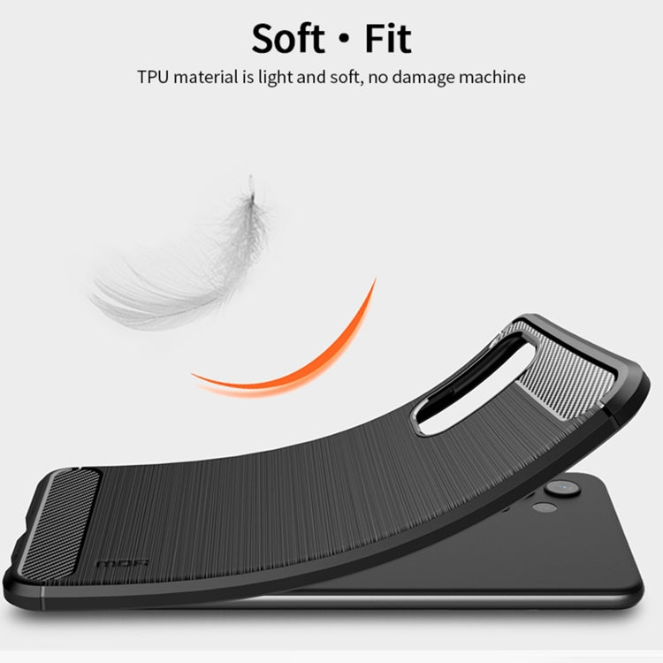 For Samsung Galaxy A32 4G(US Version) MOFI Gentleness Series Brushed Texture Carbon Fiber Soft TPU Case(Red) - Galaxy Phone Cases by MOFI | Online Shopping South Africa | PMC TechLife | Buy Now Pay Later Mobicred