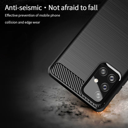 For Samsung Galaxy A72 5G/4G MOFI Gentleness Series Brushed Texture Carbon Fiber Soft TPU Case(Black) - Galaxy Phone Cases by MOFI | Online Shopping South Africa | PMC Jewellery