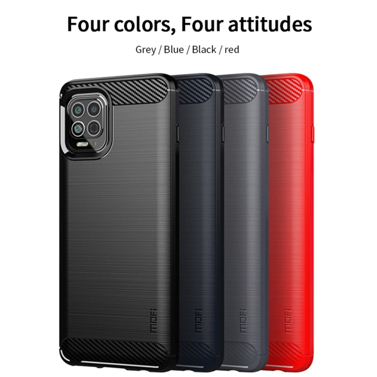 For Motorola Moto Edge S MOFI Gentleness Series Brushed Texture Carbon Fiber Soft TPU Case(Red) - Motorola Cases by MOFI | Online Shopping South Africa | PMC Jewellery