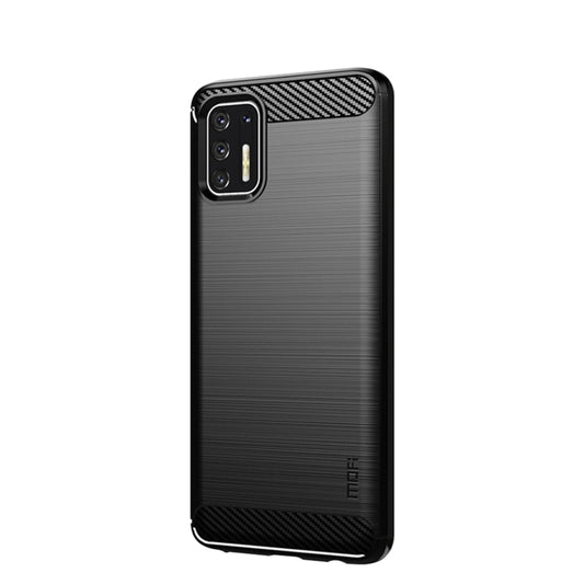 For Motorola Moto G Stylus 2021 MOFI Gentleness Series Brushed Texture Carbon Fiber Soft TPU Case(Black) - Motorola Cases by MOFI | Online Shopping South Africa | PMC Jewellery