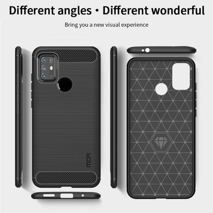 For Motorola Moto G10 / G30 MOFI Gentleness Series Brushed Texture Carbon Fiber Soft TPU Case(Gray) - Motorola Cases by MOFI | Online Shopping South Africa | PMC Jewellery