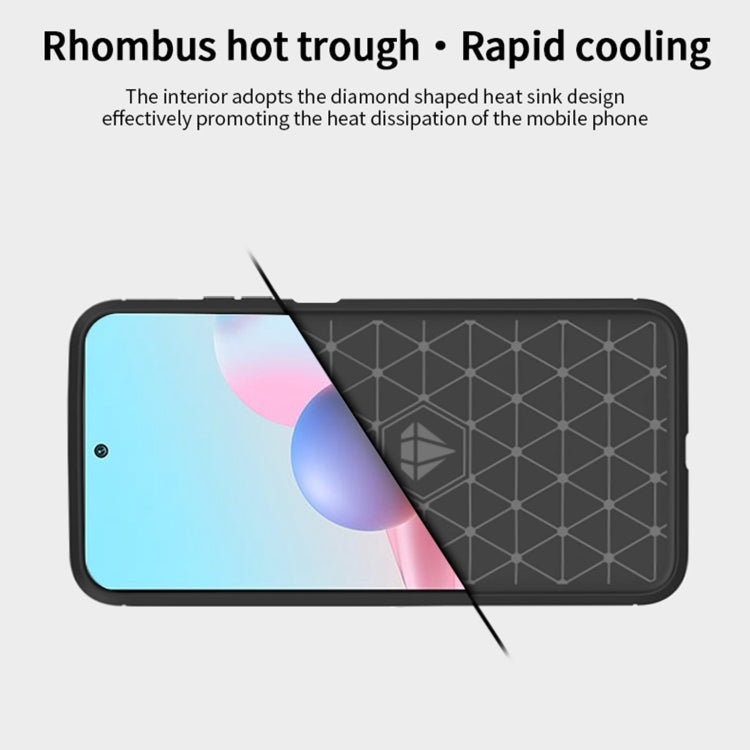 For Xiaomi Redmi Note 10 / Note 10S MOFI Gentleness Series Brushed Texture Carbon Fiber Soft TPU Case(Black) - Xiaomi Cases by MOFI | Online Shopping South Africa | PMC Jewellery