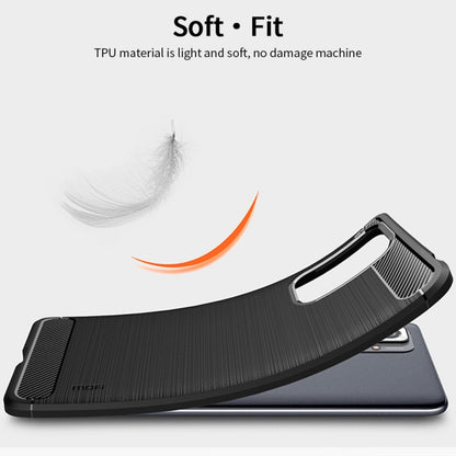 For Xiaomi Redmi Note 10 Pro / Note 10 Pro Max MOFI Gentleness Series Brushed Texture Carbon Fiber Soft TPU Case(Blue) - Xiaomi Cases by MOFI | Online Shopping South Africa | PMC Jewellery