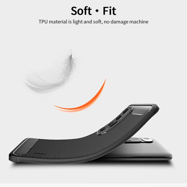 For Xiaomi Mi 10S MOFI Gentleness Series Brushed Texture Carbon Fiber Soft TPU Case(Black) - Xiaomi Cases by MOFI | Online Shopping South Africa | PMC Jewellery