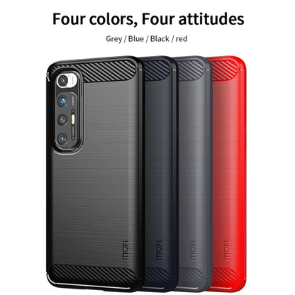 For Xiaomi Mi 10S MOFI Gentleness Series Brushed Texture Carbon Fiber Soft TPU Case(Blue) - Xiaomi Cases by MOFI | Online Shopping South Africa | PMC Jewellery