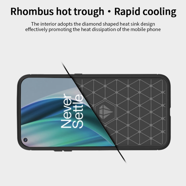 For OnePlus Nord N10 5G MOFI Gentleness Series Brushed Texture Carbon Fiber Soft TPU Case(Grey) - OnePlus Cases by MOFI | Online Shopping South Africa | PMC Jewellery