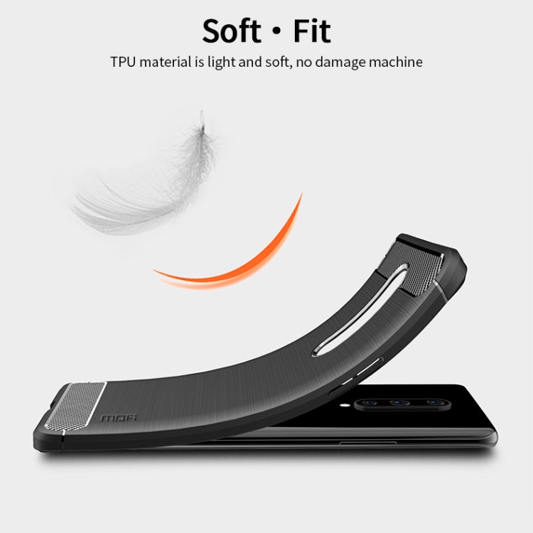 For OnePlus 8 MOFI Gentleness Series Brushed Texture Carbon Fiber Soft TPU Case(Gray) - free shipping - PMC TechLife - Order now!