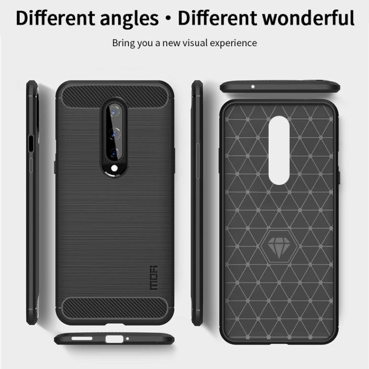 For OnePlus 8 MOFI Gentleness Series Brushed Texture Carbon Fiber Soft TPU Case(Gray) - free shipping - PMC TechLife - Order now!