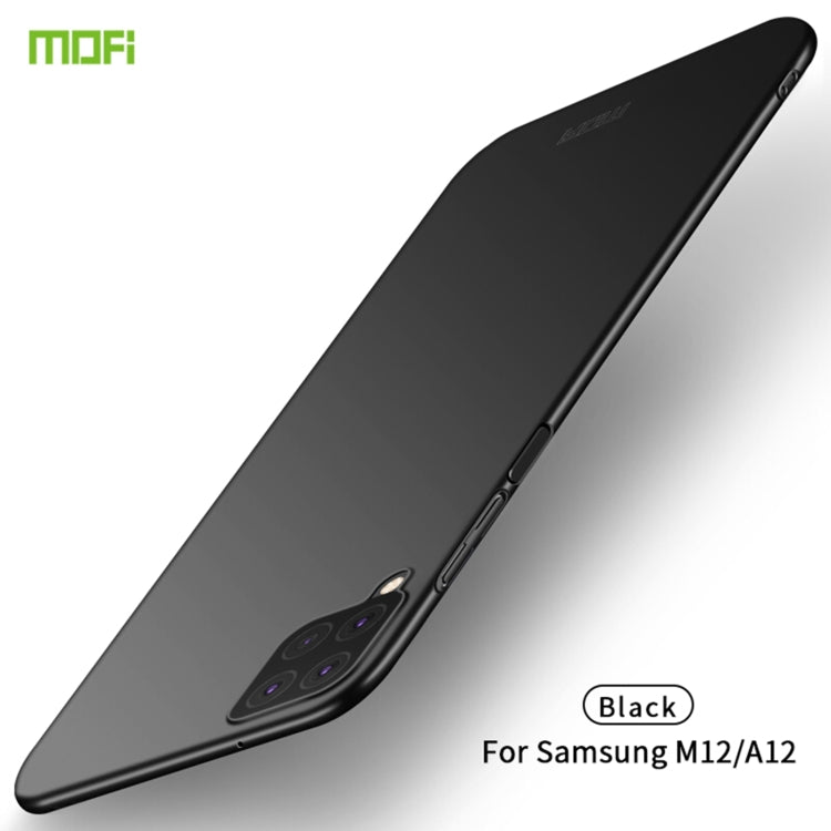 For Samsung Galaxy M12/A12 MOFI Frosted PC Ultra-thin Hard Case(Black) - Galaxy Phone Cases by MOFI | Online Shopping South Africa | PMC Jewellery