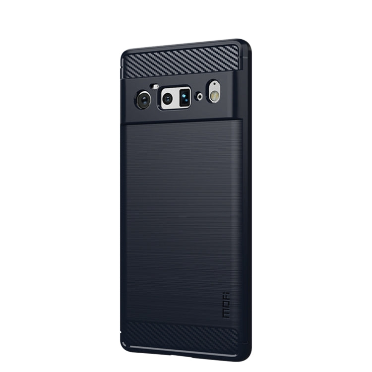 For Google Pixel 6 Pro MOFI Gentleness Series Brushed Texture Carbon Fiber Soft TPU Case(Blue) - Google Cases by MOFI | Online Shopping South Africa | PMC TechLife | Buy Now Pay Later Mobicred