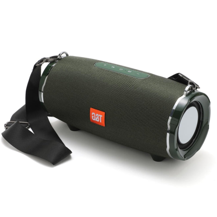 T&G TG187 Portable Waterproof Wireless Bass Surround Bluetooth Speaker with Shoulder Strap, Support FM / TF  Card(Green) - Desktop Speaker by T&G | Online Shopping South Africa | PMC Jewellery | Buy Now Pay Later Mobicred