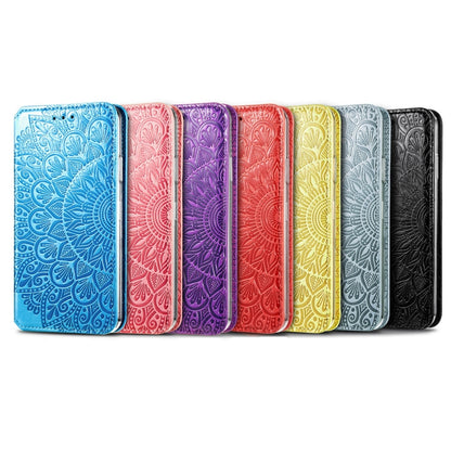 For Blackview A90 Blooming Mandala Embossed Pattern Magnetic Horizontal Flip Leather Case with Holder & Card Slots & Wallet(Blue) - More Brand by PMC Jewellery | Online Shopping South Africa | PMC Jewellery | Buy Now Pay Later Mobicred