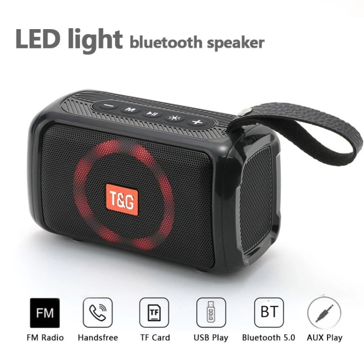 T&G TG193 Portable Bluetooth Speaker LED Light Waterproof Outdoor Subwoofer Support TF Card / FM Radio / AUX(Black) - Desktop Speaker by T&G | Online Shopping South Africa | PMC Jewellery | Buy Now Pay Later Mobicred