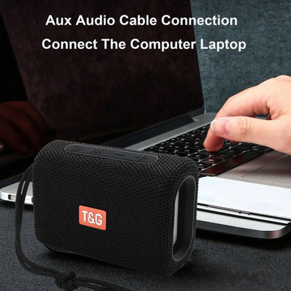 T&G TG313 Portable Outdoor Waterproof Bluetooth Speaker Subwoofer Support TF Card FM Radio AUX(Black) - Desktop Speaker by T&G | Online Shopping South Africa | PMC Jewellery | Buy Now Pay Later Mobicred