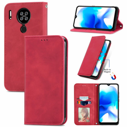 For Blackview A80 / A80s Retro Skin Feel Business Magnetic Horizontal Flip Leather Case with Holder & Card Slots & Wallet & Photo Frame(Red) - More Brand by PMC Jewellery | Online Shopping South Africa | PMC Jewellery | Buy Now Pay Later Mobicred