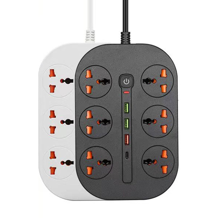 T21 PD3.0 + QC3.0 Multi Hole Row Plug 3000W High Power Socket, US Plug(White) - Extension Socket by PMC Jewellery | Online Shopping South Africa | PMC Jewellery | Buy Now Pay Later Mobicred