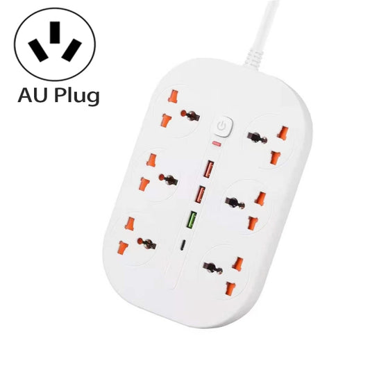 T21 PD3.0 + QC3.0 Multi-Hole Socket Plug 3000W High Power Socket, AU Plug(White) - Extension Socket by PMC Jewellery | Online Shopping South Africa | PMC Jewellery | Buy Now Pay Later Mobicred