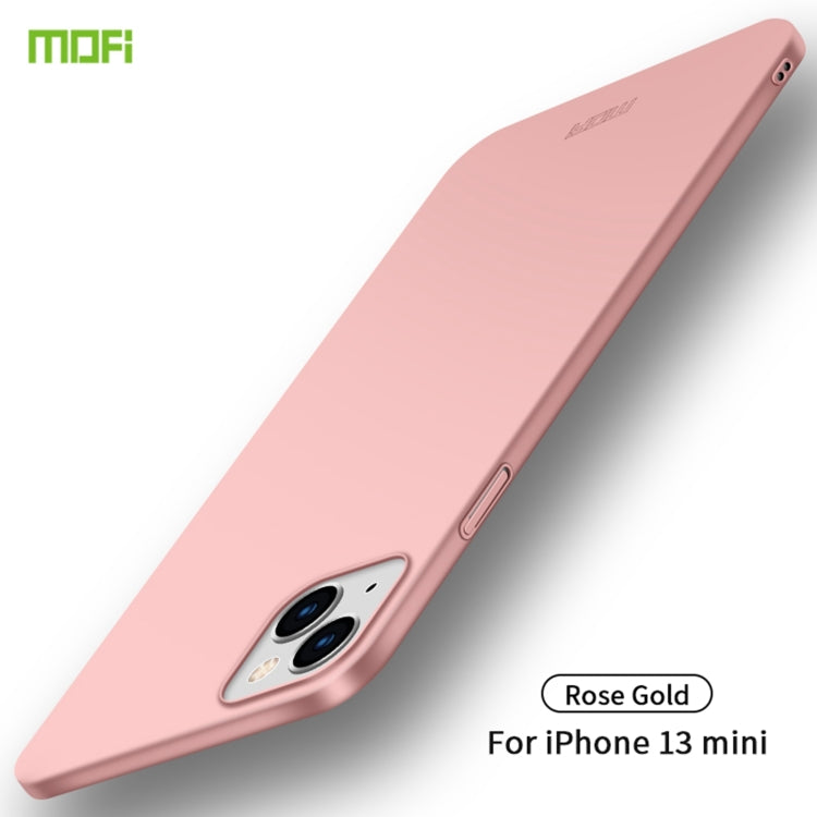 For iPhone 13 mini  MOFI Frosted PC Ultra-thin Hard Case(Rose Gold) - iPhone 13 mini Cases by MOFI | Online Shopping South Africa | PMC Jewellery