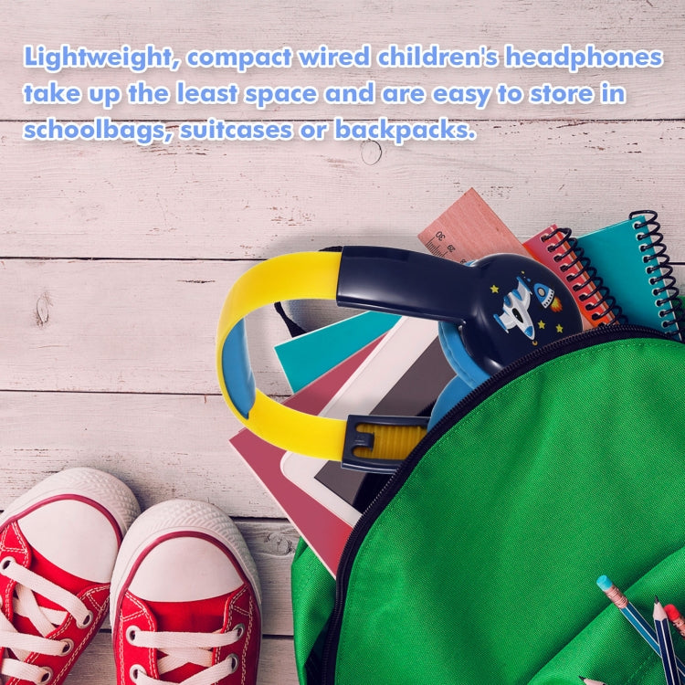 KID101 Portable Cute Children Learning Wired Headphone(Black Red) - Multimedia Headset by PMC TechLife | Online Shopping South Africa | PMC TechLife | Buy Now Pay Later Mobicred