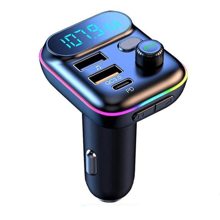 T70 Car MP3 Player FM Transmitter with Bluetooth USB Car Mobile Charger QC3.0 Quick Charge U Disk Music Player FM Modulator - Bluetooth Car Kits by PMC Jewellery | Online Shopping South Africa | PMC Jewellery | Buy Now Pay Later Mobicred