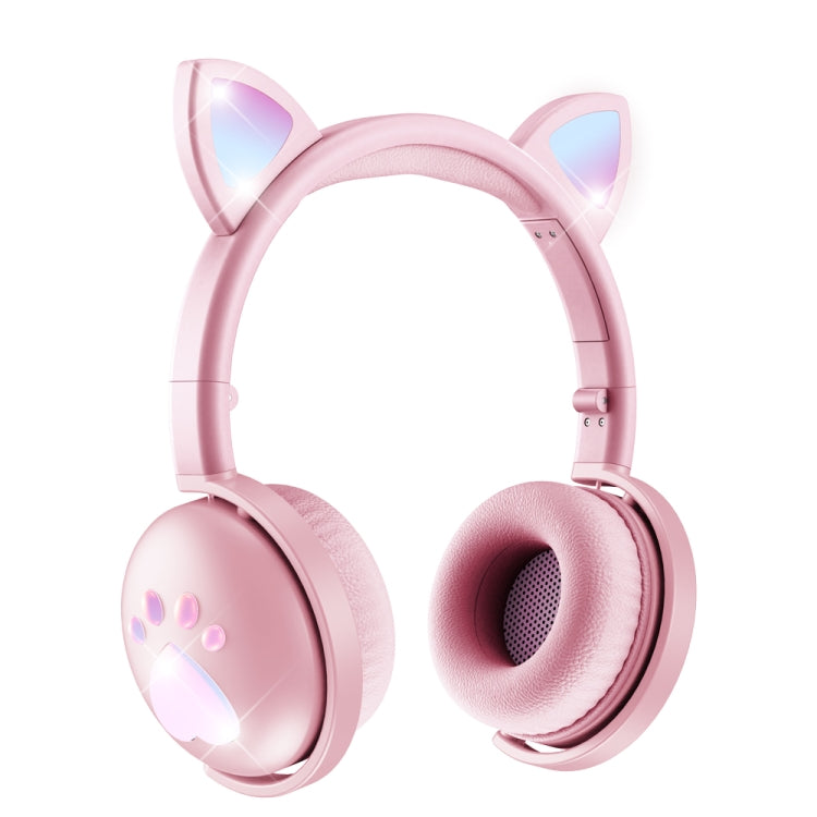 BK9 HiFi 7.1 Surround Sound Cat Claw Luminous Cat Ear Bluetooth Gaming Headset with Mic(Pink) - Multimedia Headset by PMC Jewellery | Online Shopping South Africa | PMC Jewellery | Buy Now Pay Later Mobicred