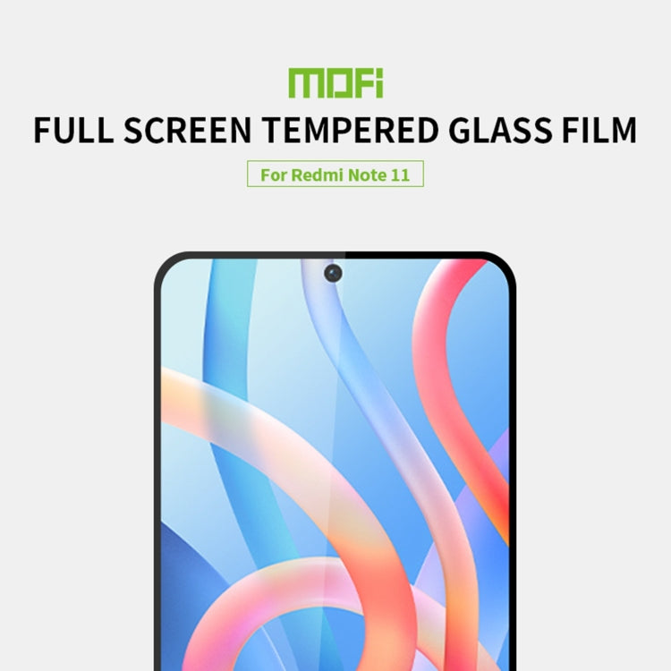 For Xiaomi Redmi Note 11 MOFI 9H 2.5D Full Screen Tempered Glass Film(Black) -  by MOFI | Online Shopping South Africa | PMC TechLife | Buy Now Pay Later Mobicred
