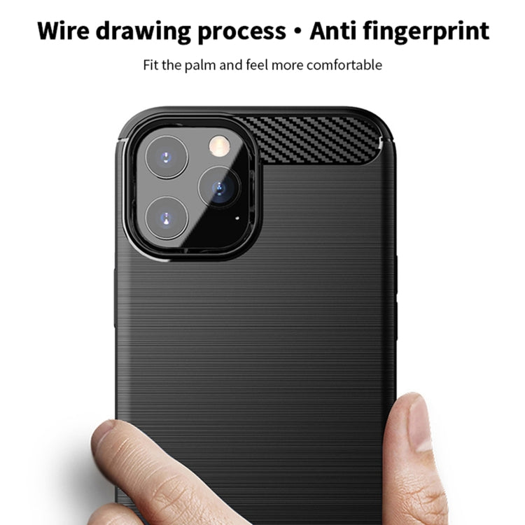 For iPhone 12 Pro Max MOF Gentleness Series Brushed Texture Carbon Fiber Soft TPU Case(Red) - iPhone 12 Pro Max Cases by MOFI | Online Shopping South Africa | PMC TechLife