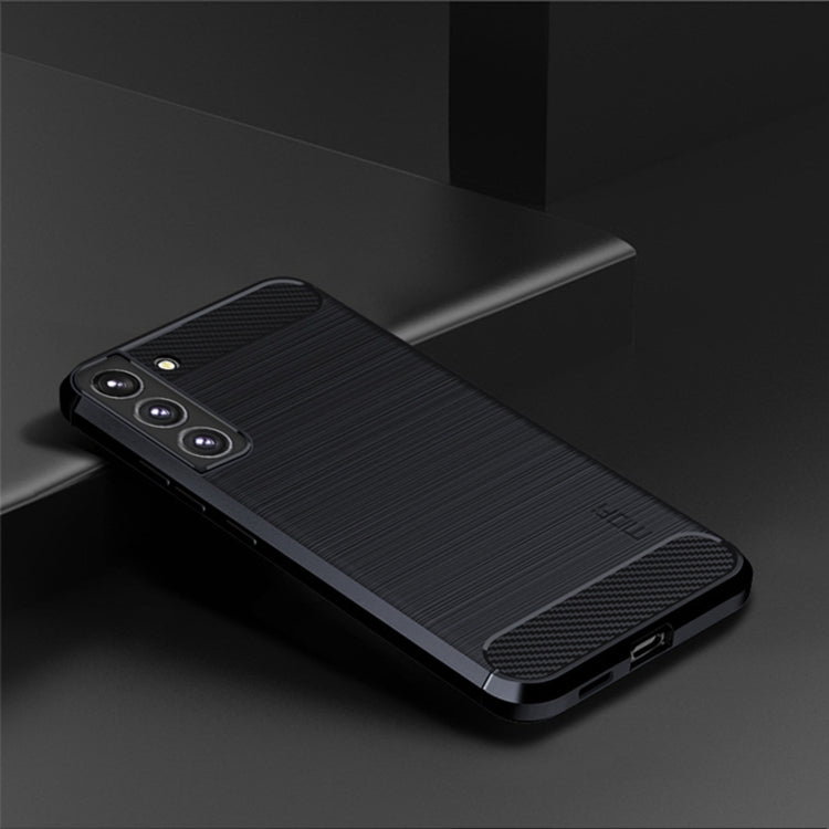 For Samsung Galaxy S22 5G MOFI Gentleness Series Brushed Texture Carbon Fiber Soft TPU Case(Blue) - free shipping - PMC TechLife - Order now!