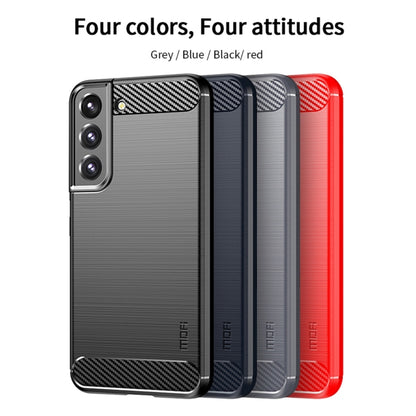 For Samsung Galaxy S22 5G MOFI Gentleness Series Brushed Texture Carbon Fiber Soft TPU Case(Gray) - Galaxy S22 5G Cases by MOFI | Online Shopping South Africa | PMC Jewellery | Buy Now Pay Later Mobicred