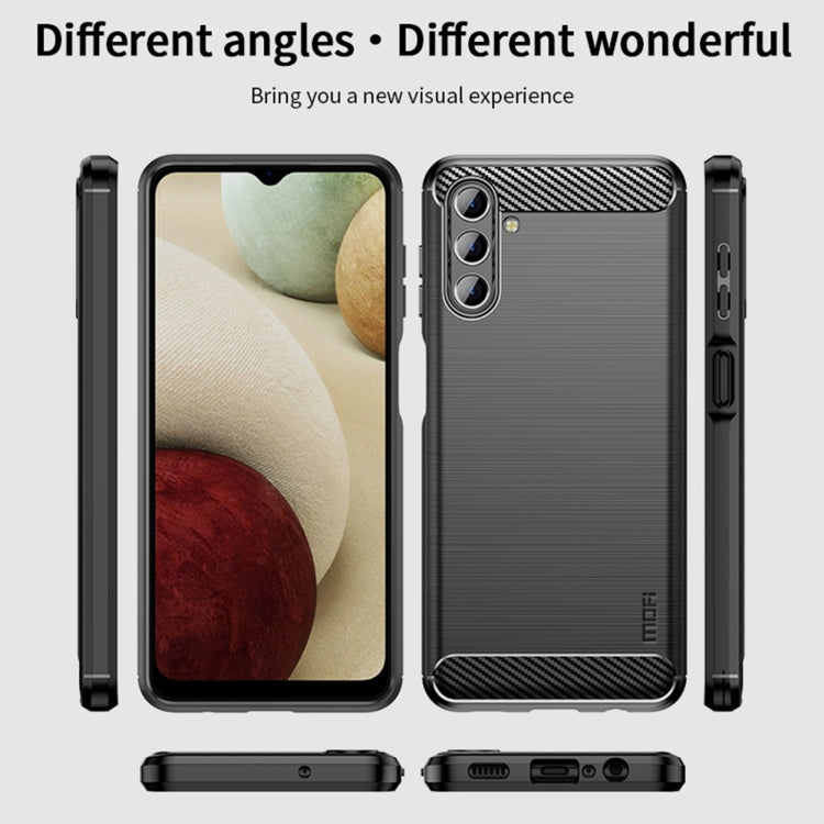 For Samsung Galaxy A13 5G MOFI Gentleness Series Brushed Texture Carbon Fiber Soft TPU Case(Black) - Galaxy Phone Cases by MOFI | Online Shopping South Africa | PMC Jewellery | Buy Now Pay Later Mobicred