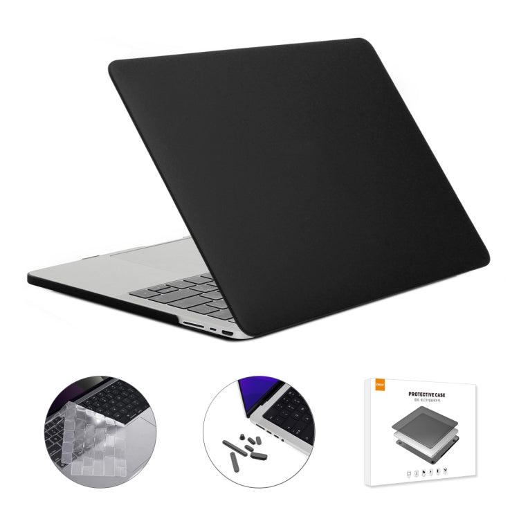 ENKAY Hat-Prince 3 in 1 Matte Laptop Protective Case + TPU Keyboard Film + Anti-dust Plugs Set for MacBook Pro 16.2 inch A2485 2021/A2880 2023, Version:US Version(Black) - MacBook Pro Cases by ENKAY | Online Shopping South Africa | PMC Jewellery | Buy Now Pay Later Mobicred