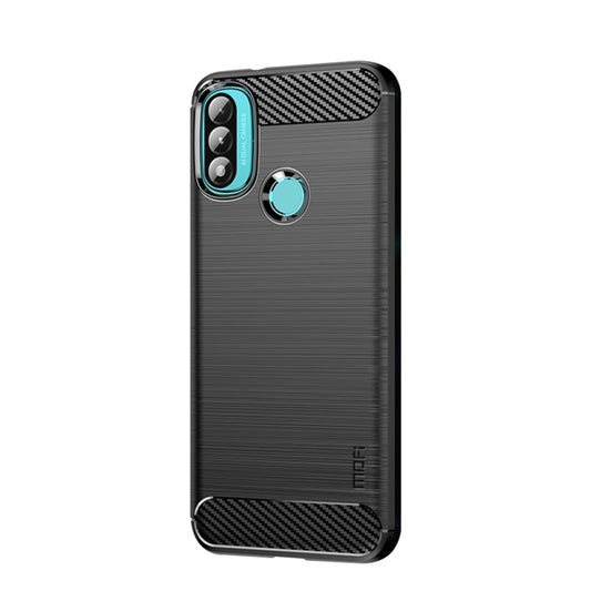 For Motorola Moto E20 / E30 / E40 MOFI Gentleness Series Brushed Texture Carbon Fiber Soft TPU Case(Black) - Motorola Cases by MOFI | Online Shopping South Africa | PMC Jewellery | Buy Now Pay Later Mobicred