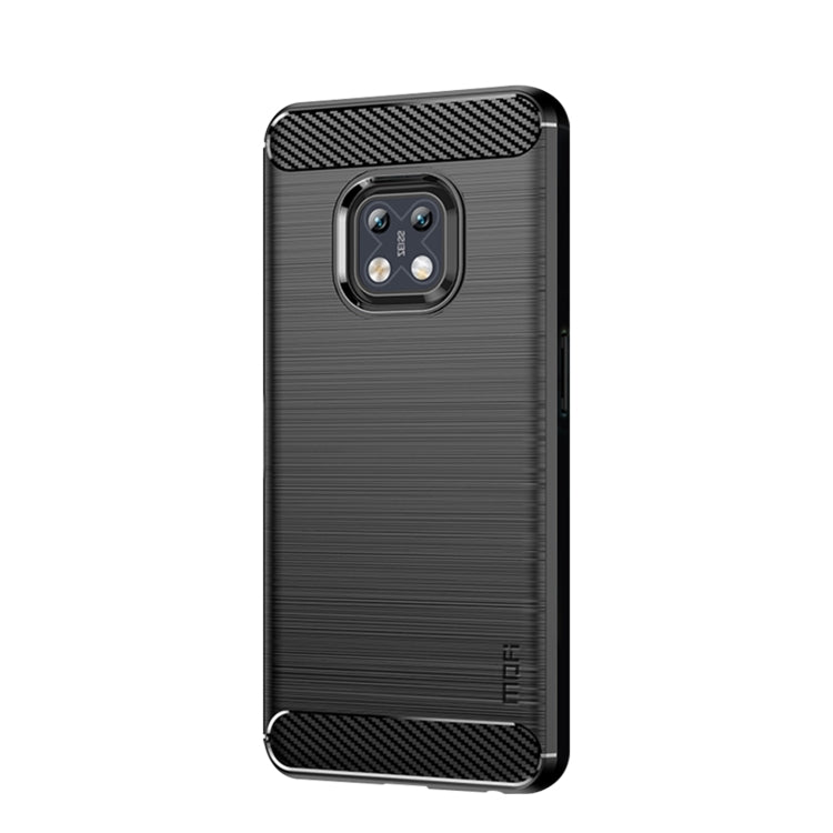 For Nokia XR20 MOFI Gentleness Series Brushed Texture Carbon Fiber Soft TPU Case(Black) - Nokia Cases by MOFI | Online Shopping South Africa | PMC TechLife | Buy Now Pay Later Mobicred