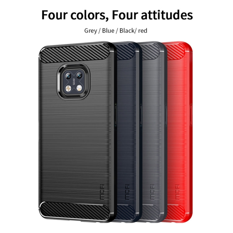 For Nokia XR20 MOFI Gentleness Series Brushed Texture Carbon Fiber Soft TPU Case(Black) - Nokia Cases by MOFI | Online Shopping South Africa | PMC TechLife | Buy Now Pay Later Mobicred