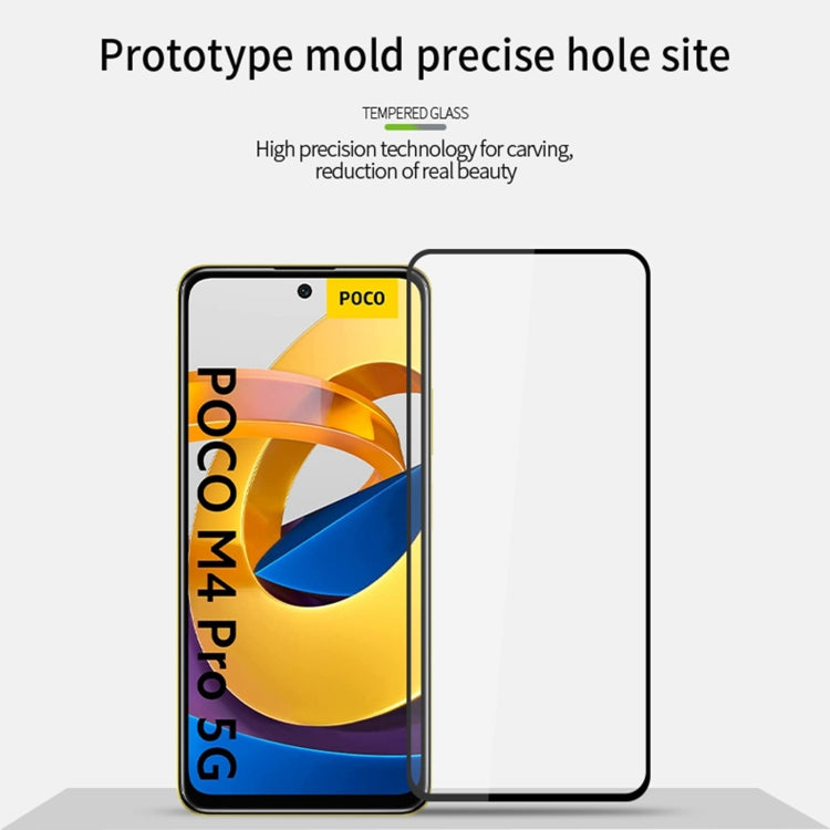 For Xiaomi Poco M4 Pro 5G MOFI 9H 2.5D Tempered Glass Full Film(Black) -  by MOFI | Online Shopping South Africa | PMC Jewellery