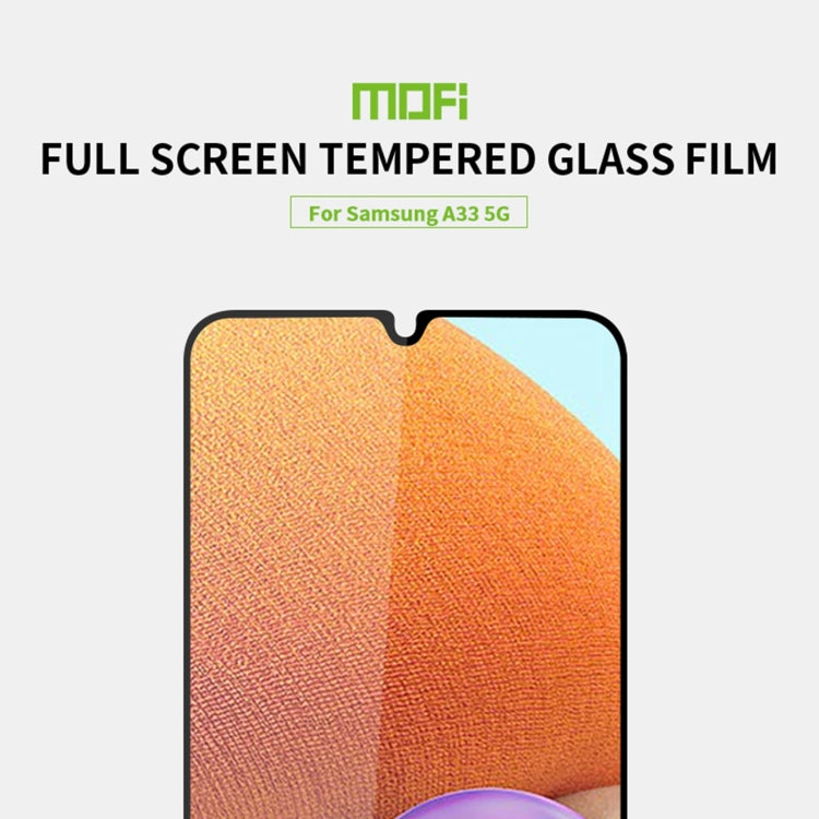 For Samsung Galaxy A33 5G MOFI 9H 2.5D Full  Tempered Glass Film(Black) - Galaxy Tempered Glass by MOFI | Online Shopping South Africa | PMC Jewellery