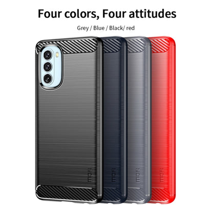 For Motorola Moto G51  5G MOFI Gentleness Brushed Carbon Fiber Soft TPU Case(Blue) - Motorola Cases by MOFI | Online Shopping South Africa | PMC Jewellery | Buy Now Pay Later Mobicred