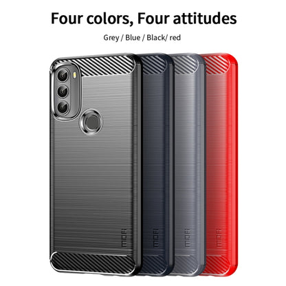 For Motorola Moto G71 5G MOFI Gentleness Brushed Carbon Fiber Soft TPU Case(Black) - Motorola Cases by MOFI | Online Shopping South Africa | PMC Jewellery