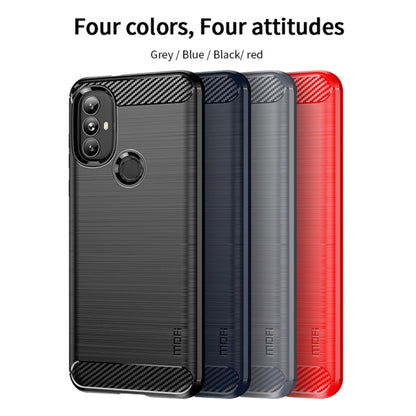 For Motorola Moto G Power 2022 MOFI Gentleness Brushed Carbon Fiber Soft TPU Case(Red) - Motorola Cases by MOFI | Online Shopping South Africa | PMC Jewellery | Buy Now Pay Later Mobicred