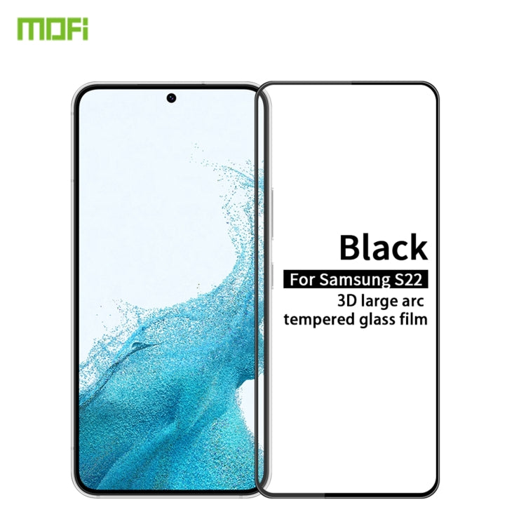 For Samsung Galaxy S22 5G MOFI 9H 3D Explosion-proof Tempered Glass Film(Black) - Galaxy S22 5G Tempered Glass by MOFI | Online Shopping South Africa | PMC Jewellery