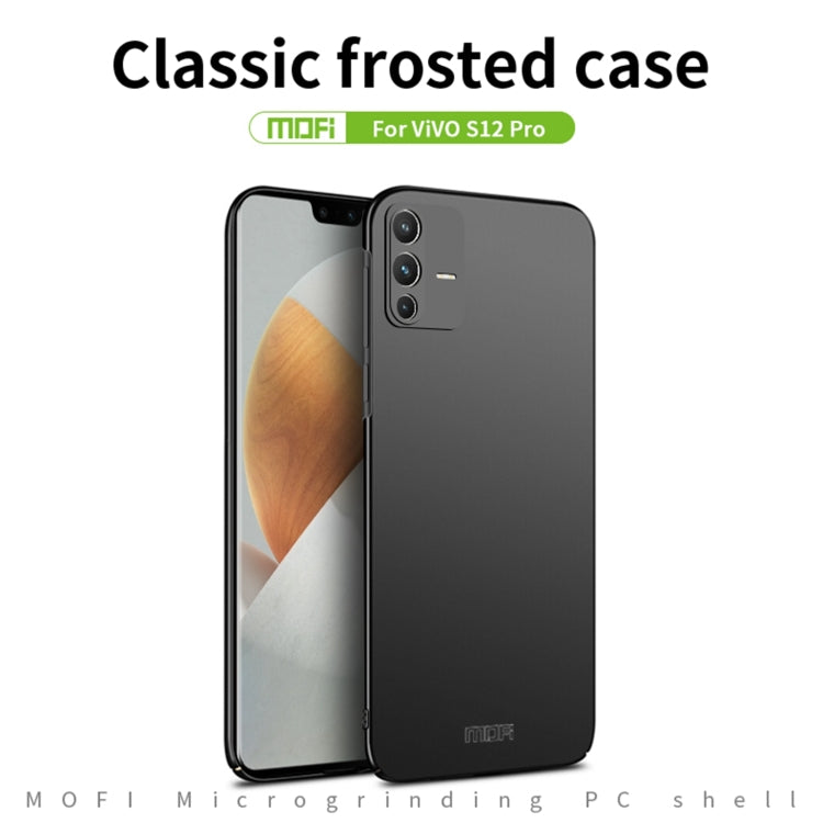 For vivo S12 Pro MOFI Frosted PC Ultra-thin Hard Phone Case(Black) - vivo Cases by MOFI | Online Shopping South Africa | PMC Jewellery