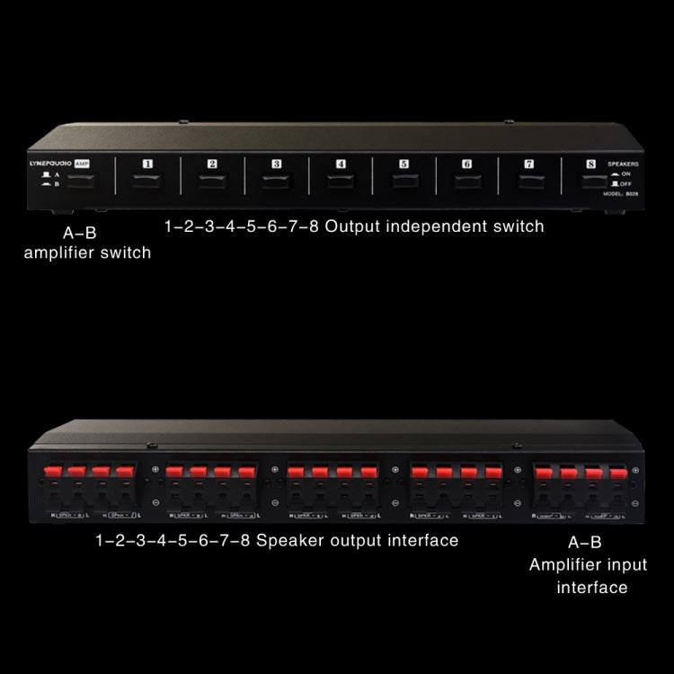 100W 2 In 8 Out Power Amplifier Loudspeaker Box Switcher -  by PMC TechLife | Online Shopping South Africa | PMC TechLife | Buy Now Pay Later Mobicred