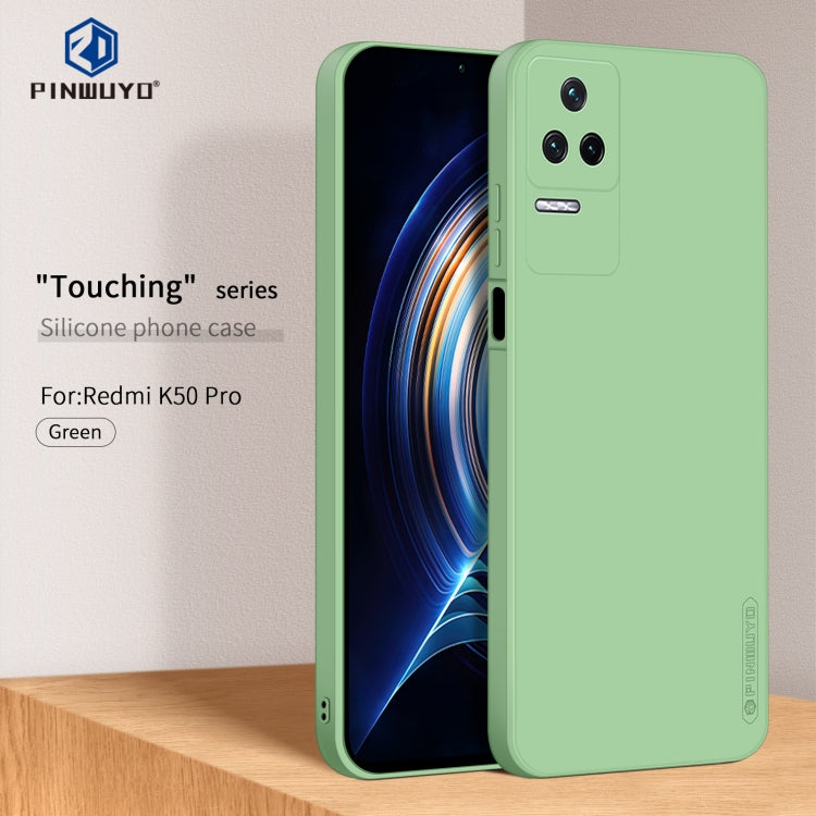 For Xiaomi Redmi K50 / K50 Pro PINWUYO Sense Series Liquid Silicone TPU Phone Case(Green) - More Brand by PINWUYO | Online Shopping South Africa | PMC Jewellery | Buy Now Pay Later Mobicred