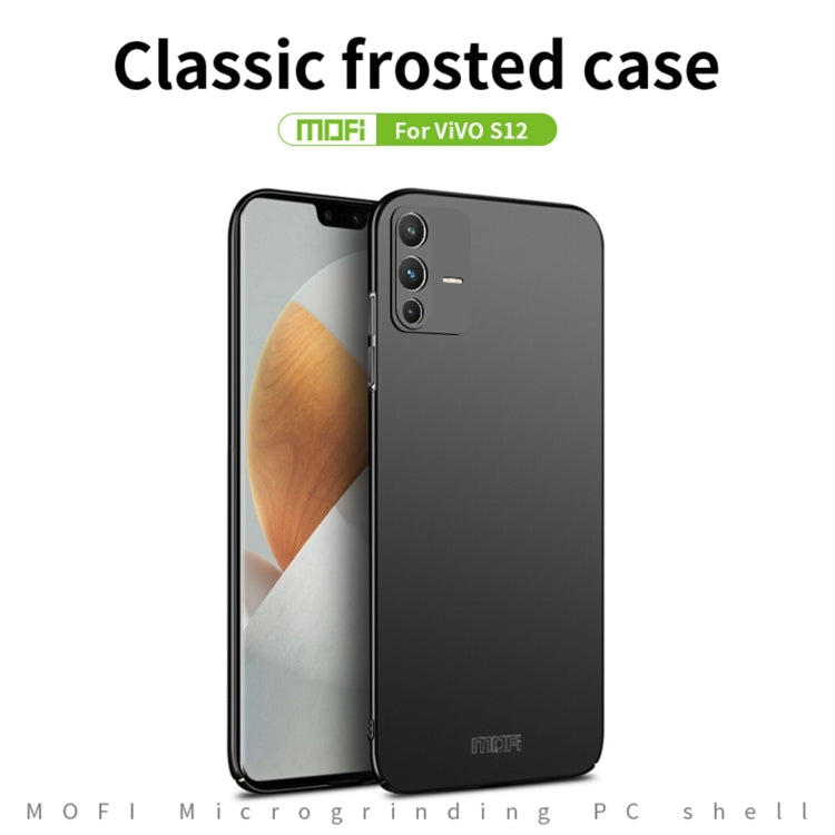 For vivo V23 5G / S12 MOFI Frosted PC Ultra-thin Hard Case(Blue) - vivo Cases by MOFI | Online Shopping South Africa | PMC Jewellery